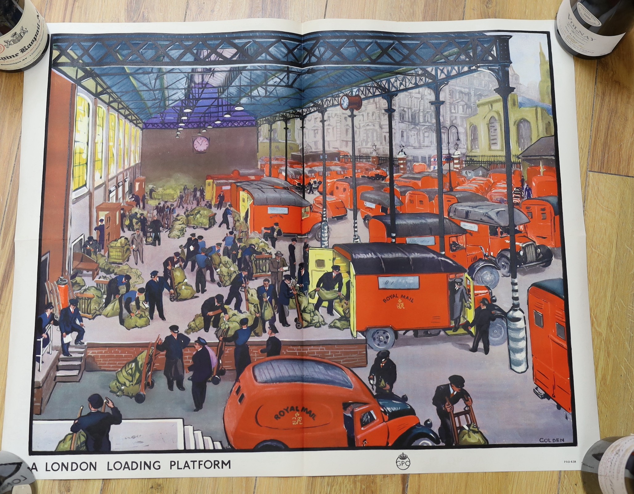 Grace Golden (1904-1993). Four 1950's GPO colour lithographic posters, Euston Station, London Loading Platform, St. Martin's-le-Grand and London Chief Post Office, 52 x 63cm, unframed